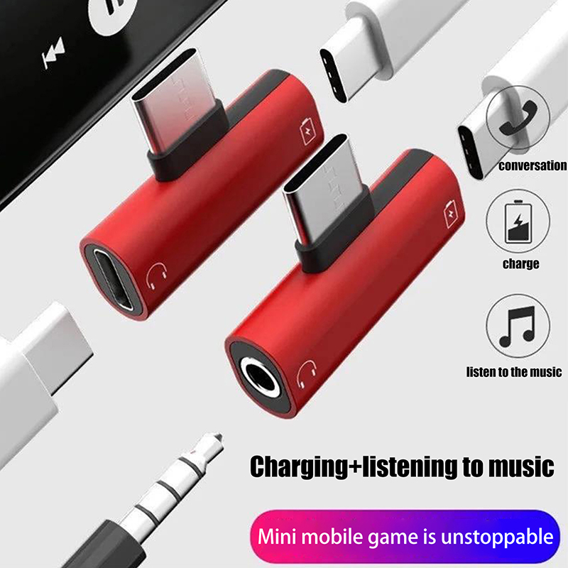 Audio And Music Splitter - محولات معدنية من نوع USB-C إلى