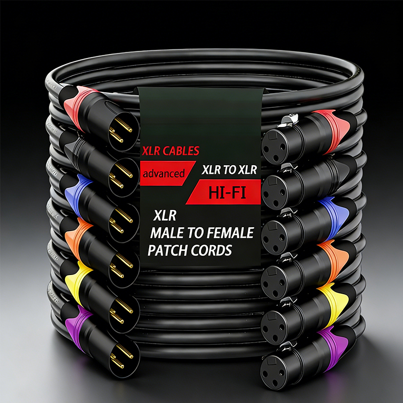 Cable Xlr Balanced - كابل ميكروفون XLR ثلاثي الأسنان ذكر