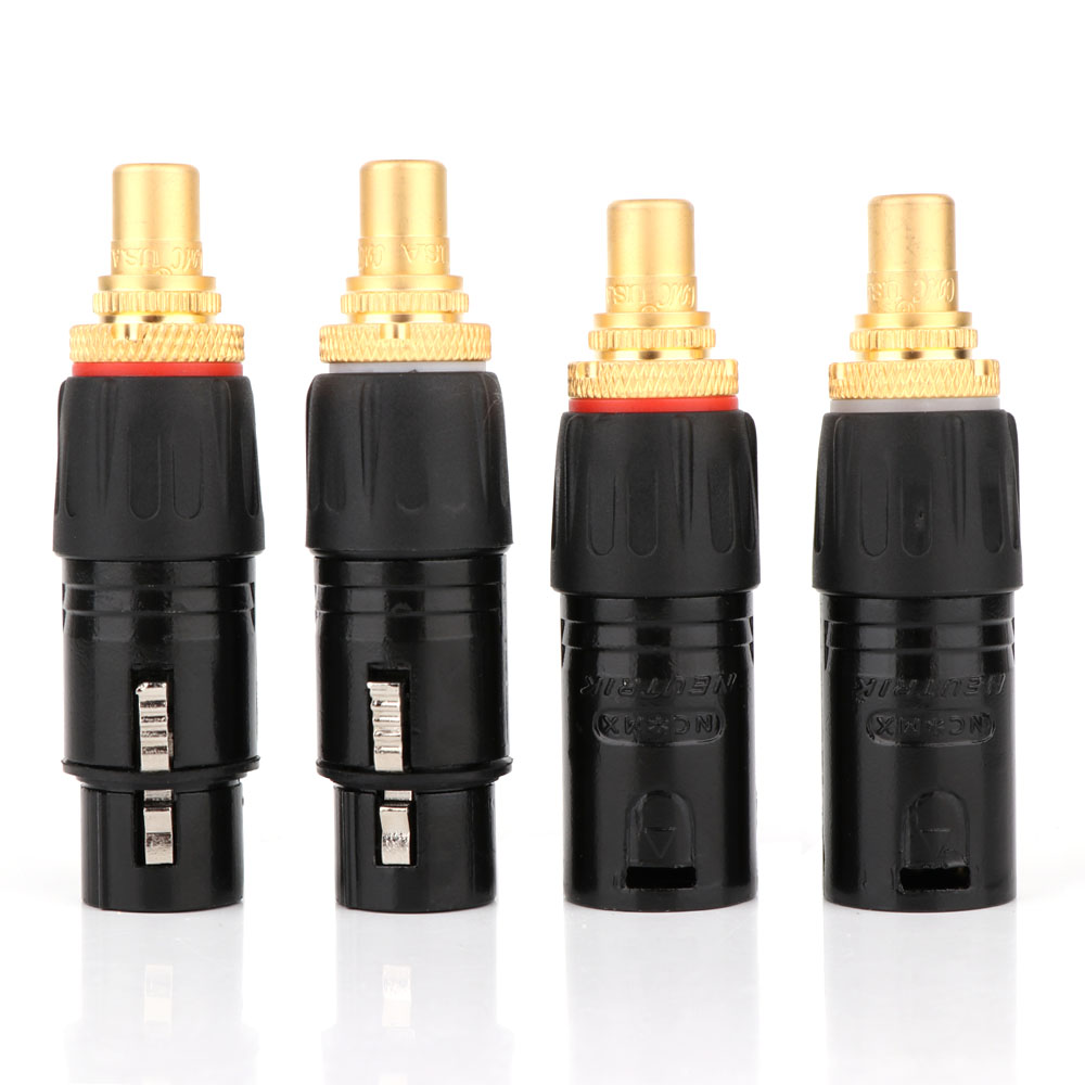 2 قطعة NEUTRIK XLR ذكر إلى RCA - مراجعة Cable Xlr Balanced وسعره