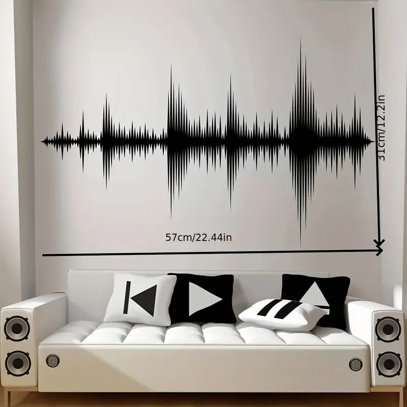 ملصق جداري بتصميم موجة صوتية ل - مراجعة Audio Music Wallpaper وسعره