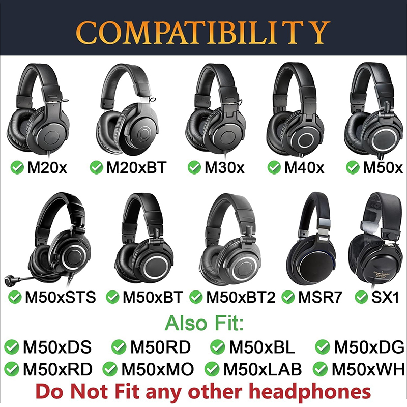 وسائد أذن بديلة لسماعات أوديو  - مراجعة Audio Technica Headphone Ath-M20X وسعره