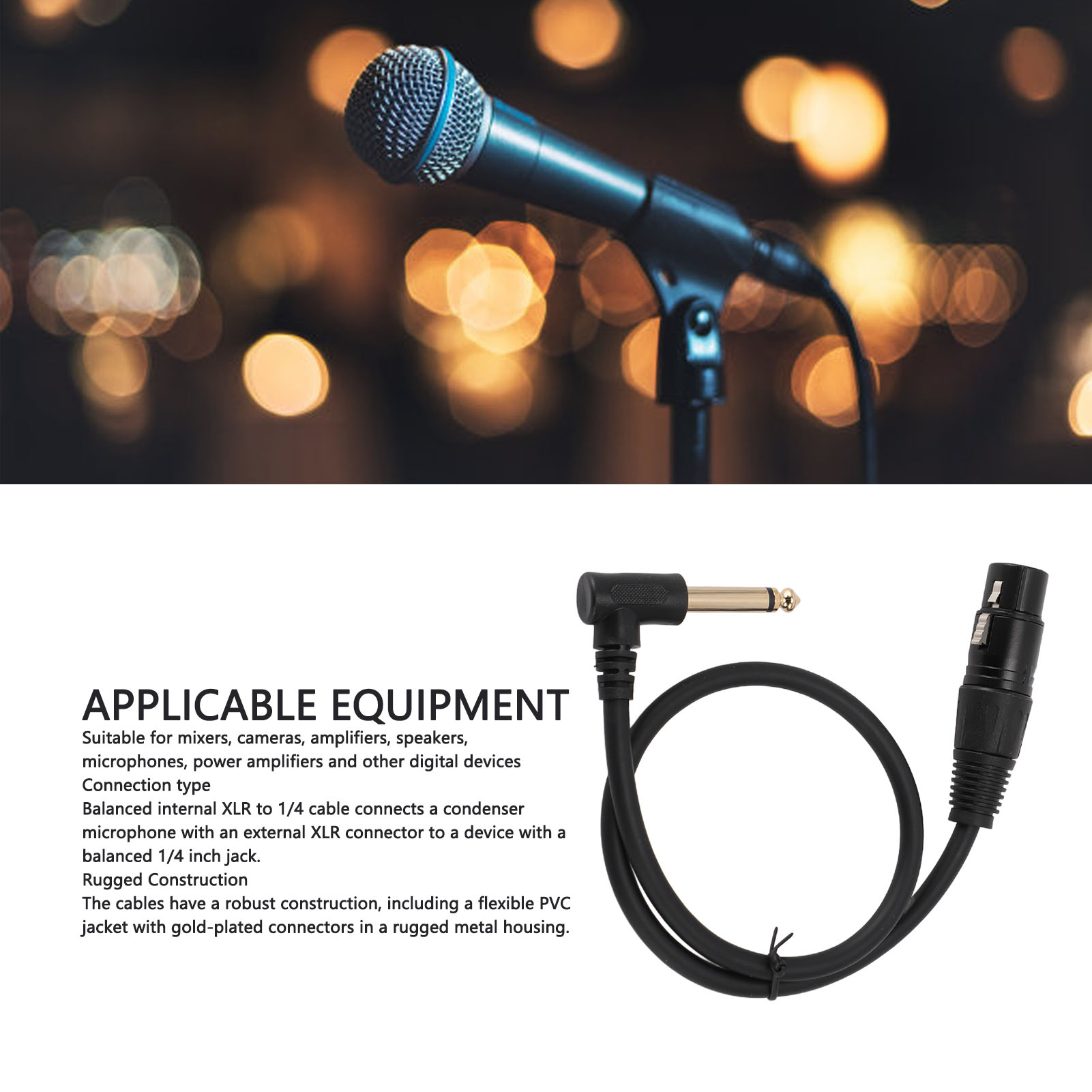 كابل XLR أنثى إلى 6.35 مم متوا - مراجعة Cable Xlr Balanced وسعره