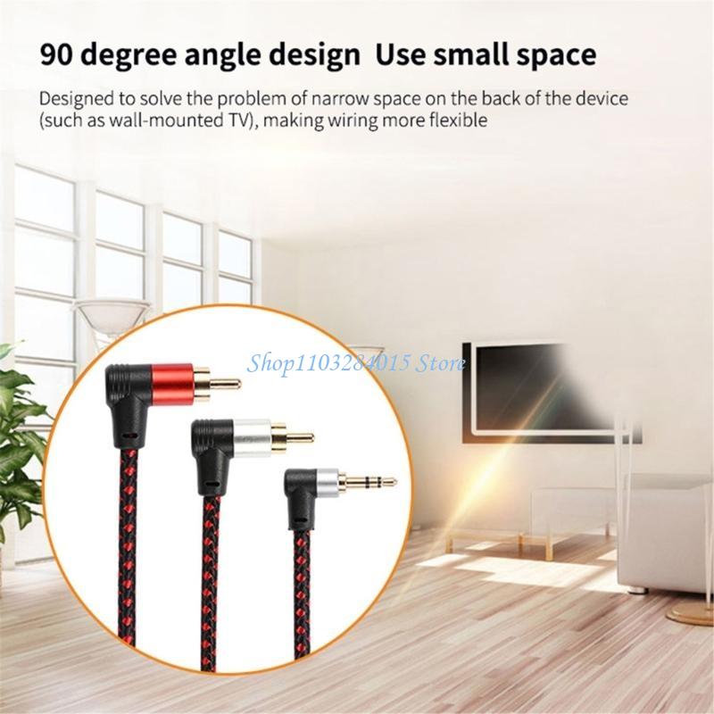 R6FF 90 درجة كابل RCA الرافعات - مراجعة Audio And Music Splitter وسعره