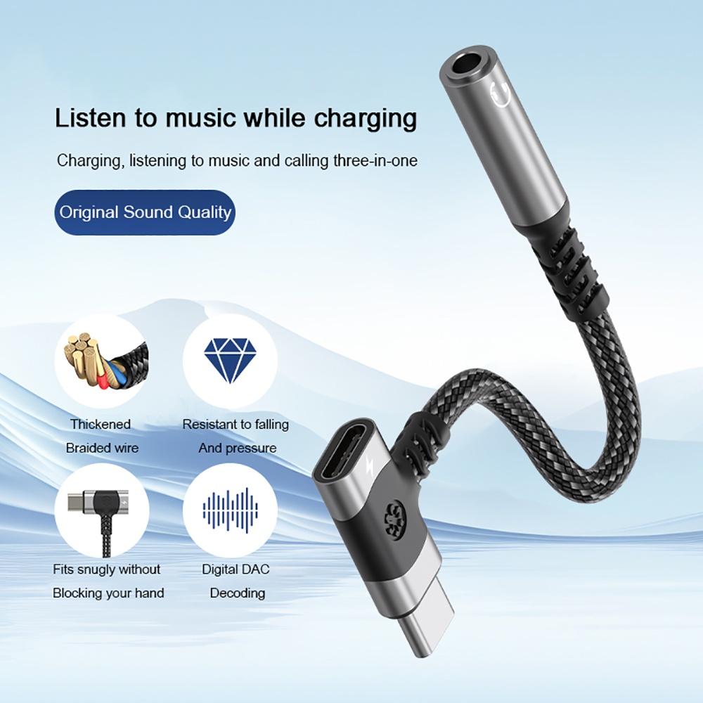 محول OTG نوع C 2 في 1 مع كابل  - مراجعة Audio And Music Splitter وسعره