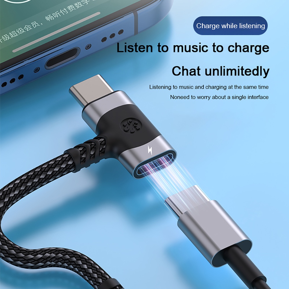محول OTG نوع C 2 في 1 مع كابل  - مراجعة Audio And Music Splitter وسعره