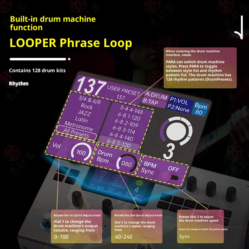 إم-في-في إم كي-300 دواسة تأثير - مراجعة Looper Pedal Guitar وسعره