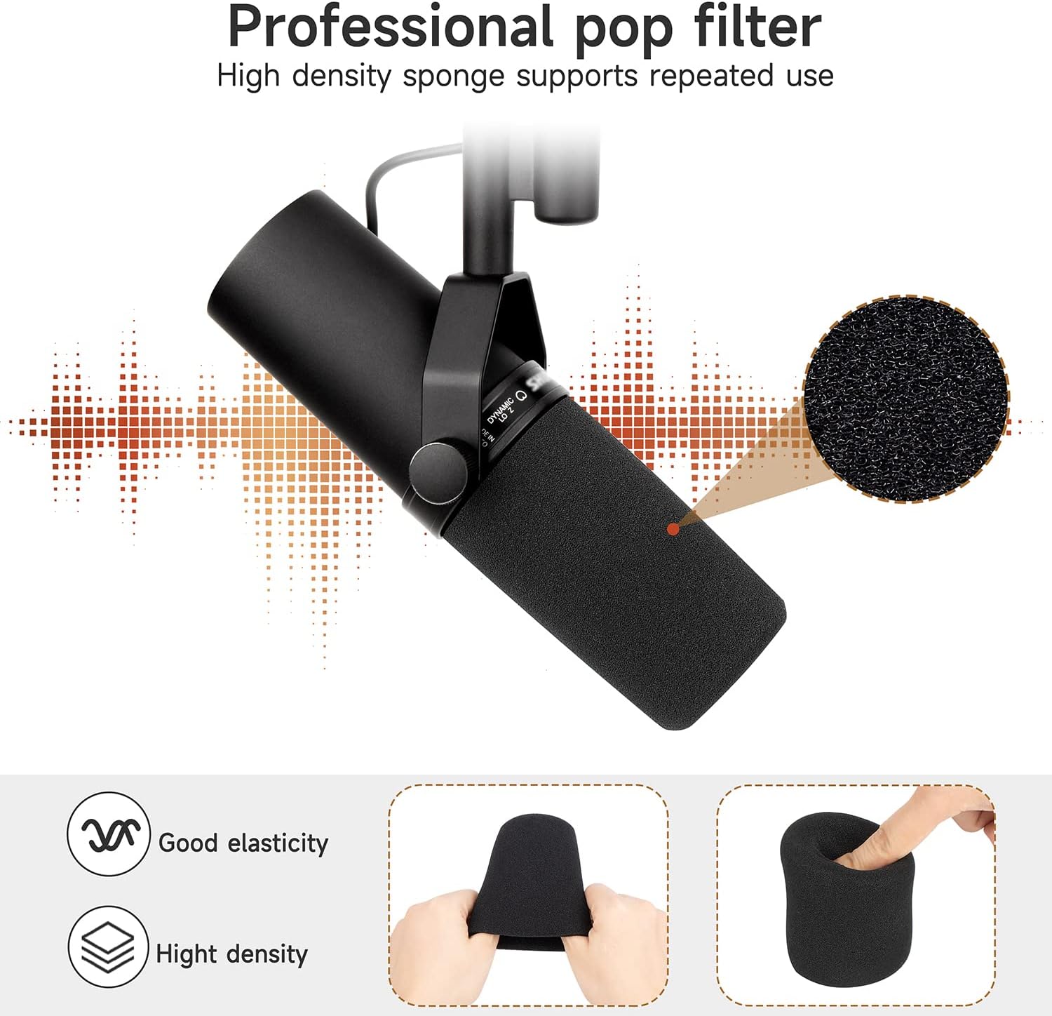 1 قطعة/2 قطعة الزجاج الأمامي ل - مراجعة Shure Mic Sm7B وسعره