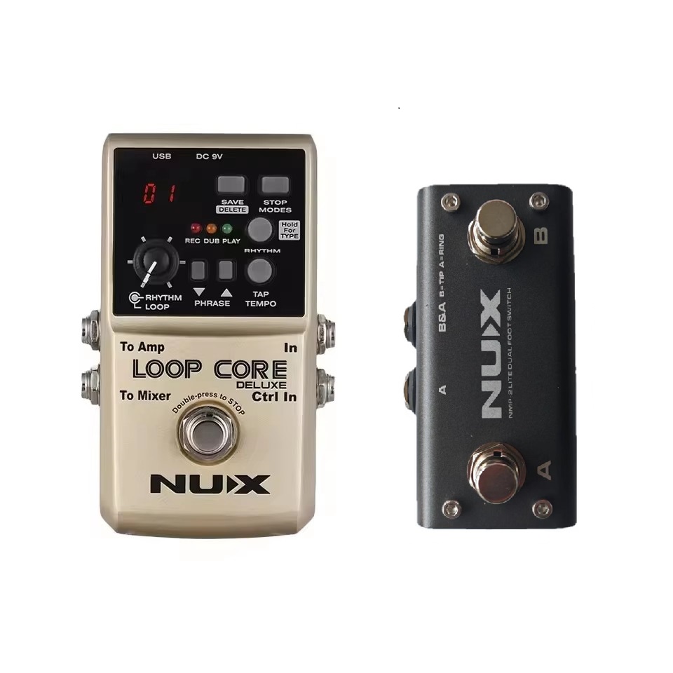 Nux حلقة الأساسية ديلوكس تأثير - مراجعة Looper Pedal Guitar وسعره