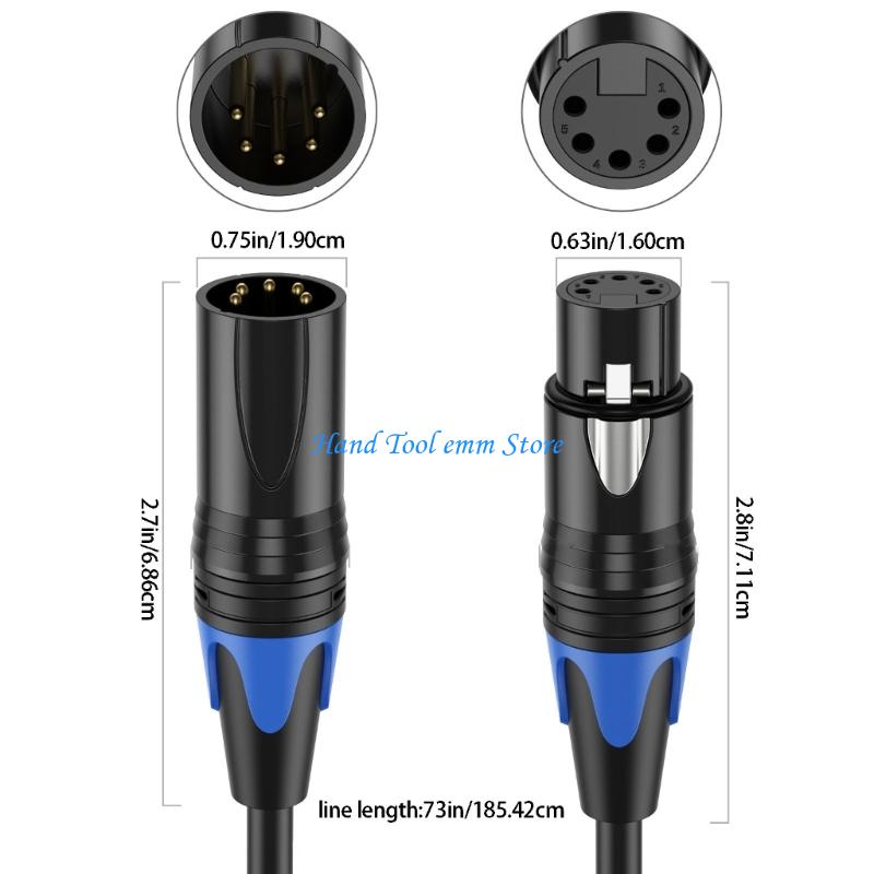 H37F 5Pin XLR كابل المهنية 5Pi - مراجعة Audio And Music Splitter وسعره