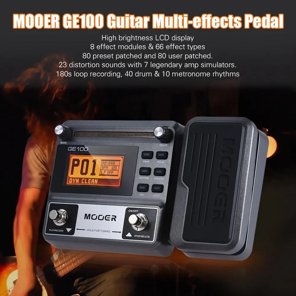 MOOER GE100 دواسة تأثير الجيتا - مراجعة Looper Pedal Guitar وسعره